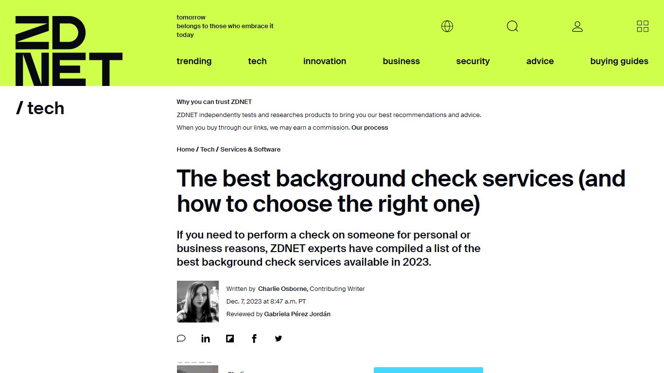 The best background check services of 2023 | ZDNET