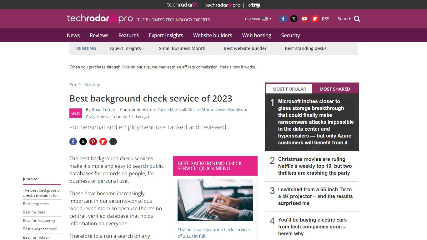 Best background check service of 2023 | TechRadar